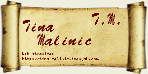 Tina Malinić vizit kartica